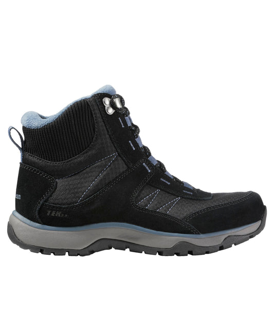 L.L.Bean Women's Snow Sneaker 5 Boots, Lace-Up Black/Slate