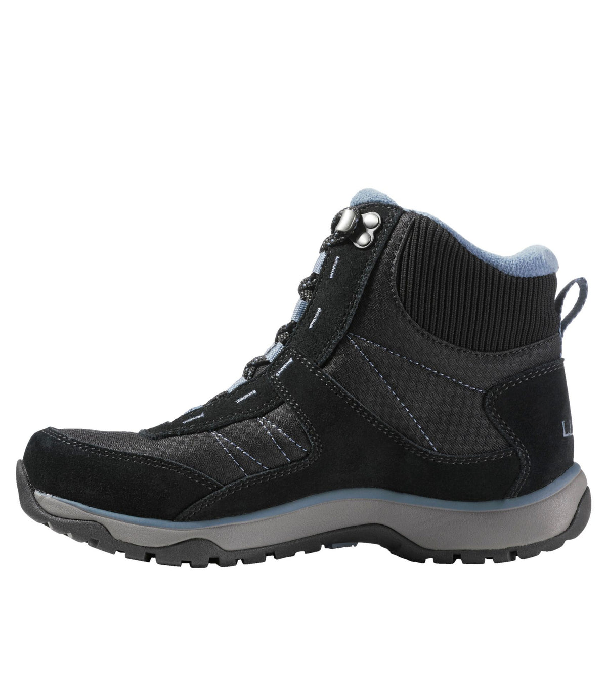 L.L.Bean Women's Snow Sneaker 5 Boots, Lace-Up Black/Slate