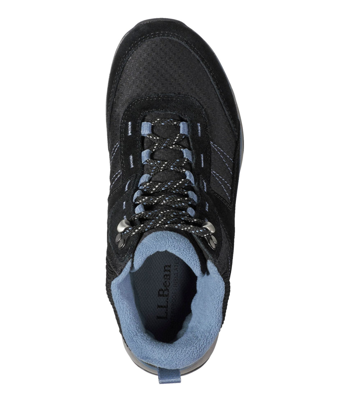 L.L.Bean Women's Snow Sneaker 5 Boots, Lace-Up Black/Slate