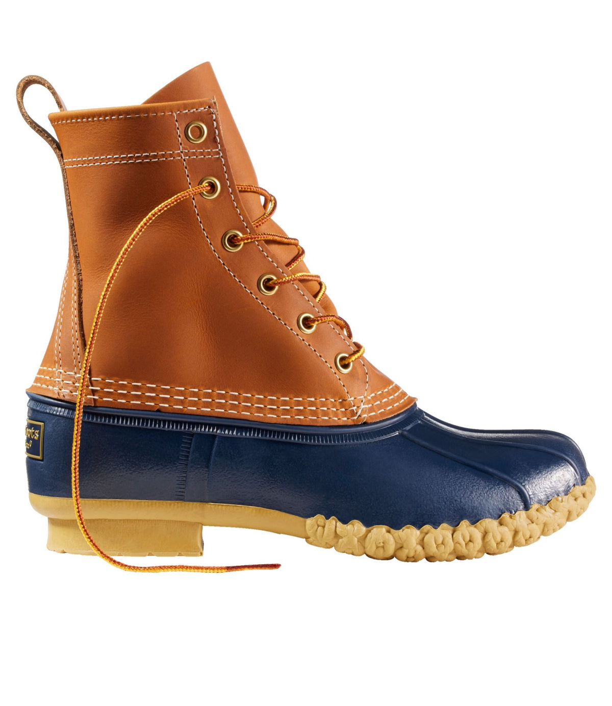 L.L.Bean Women's Bean Boots, 8" Tan/Bright Navy/Gum