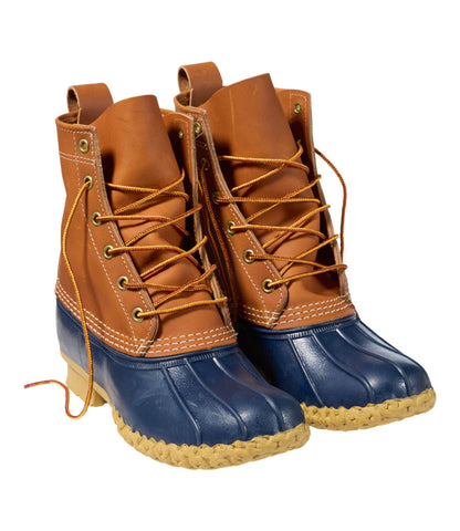 L.L.Bean Women's Bean Boots, 8" Tan/Bright Navy/Gum
