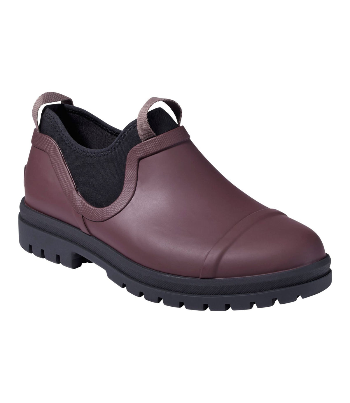 L.L.Bean Women's Rugged Wellie® Shoes, Slip-On Burgundy Brown