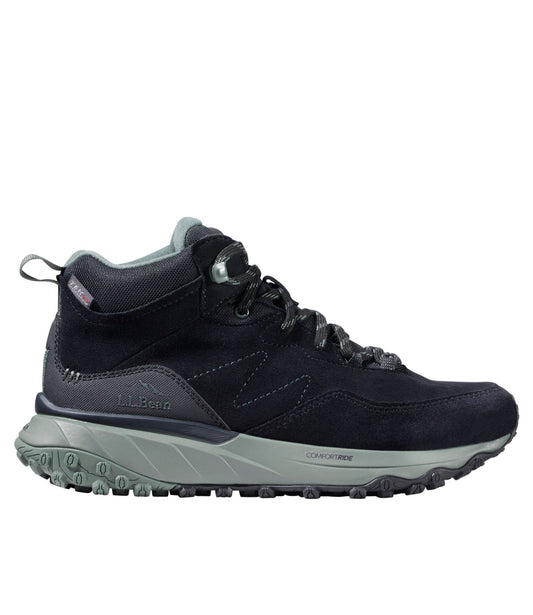 L.L.Bean Women's Snow Sneaker Sport Waterproof Boots, Lace-Up Black/Thyme