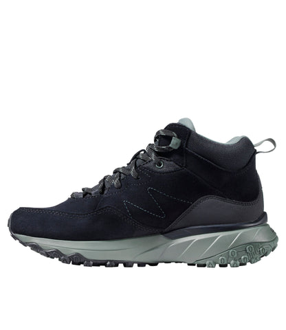 L.L.Bean Women's Snow Sneaker Sport Waterproof Boots, Lace-Up Black/Thyme