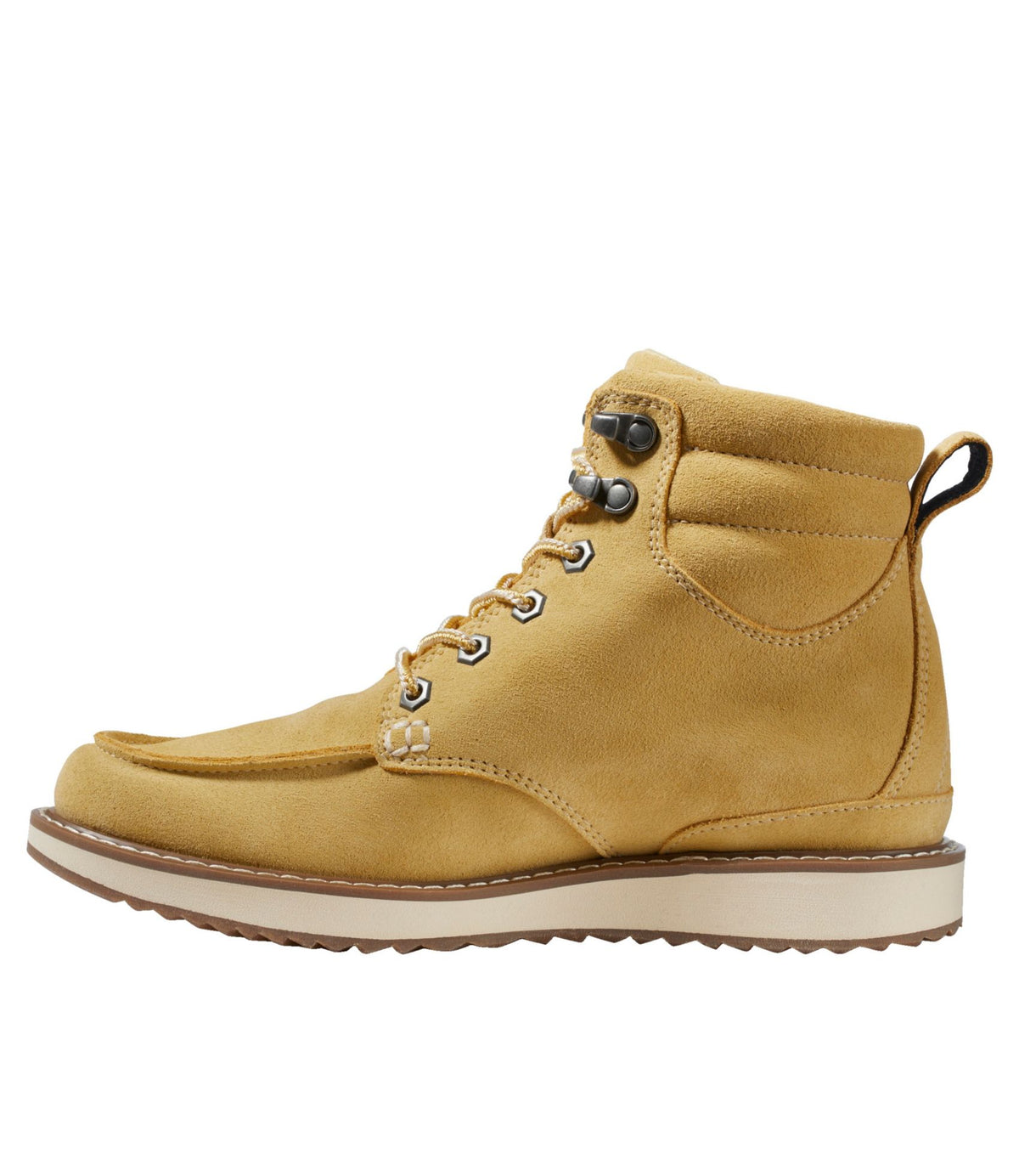L.L.Bean Women's Stonington Boots, Suede Moc-Toe Light Gold