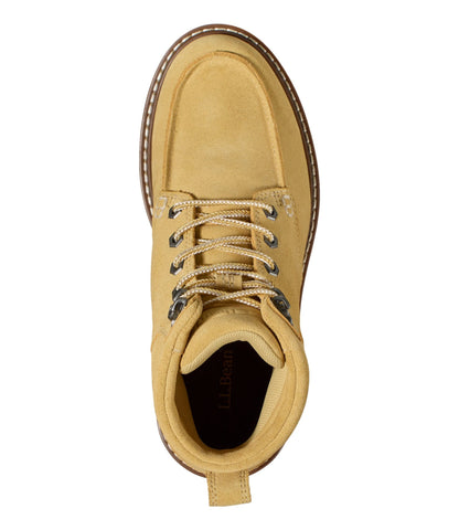 L.L.Bean Women's Stonington Boots, Suede Moc-Toe Light Gold