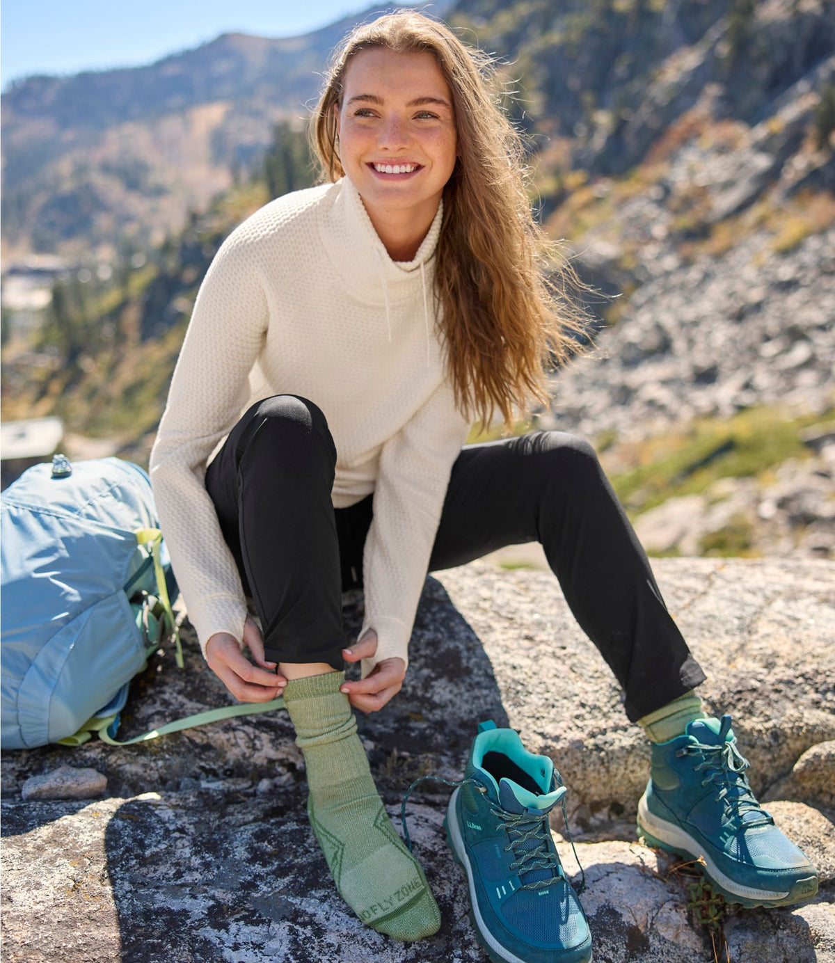 L.L.Bean Women's Access Hiking Boots, Waterproof Deepwater Blue