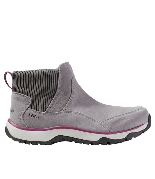 L.L.Bean Women's Snow Sneaker 5 Boots, Pull-On Frost Gray/Bramble Berry