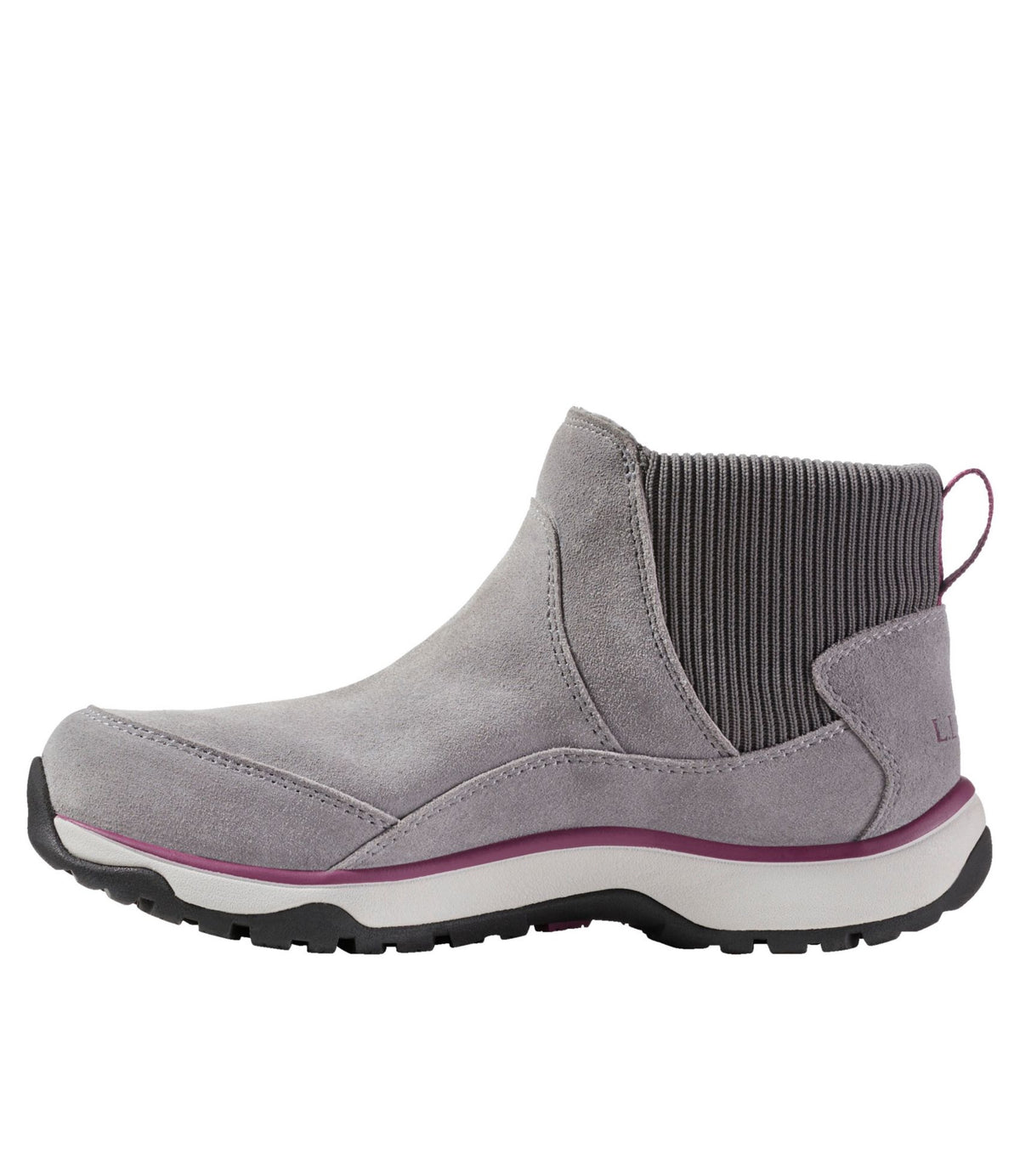 L.L.Bean Women's Snow Sneaker 5 Boots, Pull-On Frost Gray/Bramble Berry