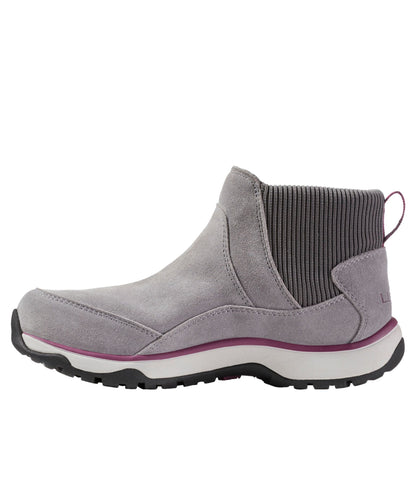 L.L.Bean Women's Snow Sneaker 5 Boots, Pull-On Frost Gray/Bramble Berry