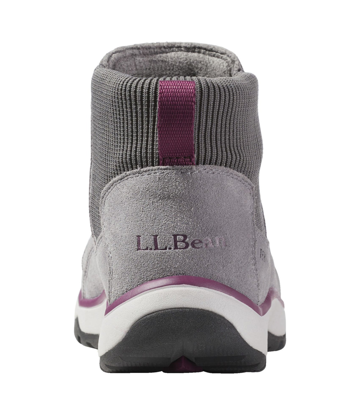 L.L.Bean Women's Snow Sneaker 5 Boots, Pull-On Frost Gray/Bramble Berry