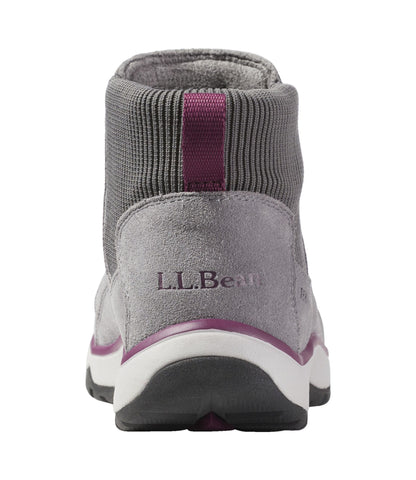 L.L.Bean Women's Snow Sneaker 5 Boots, Pull-On Frost Gray/Bramble Berry