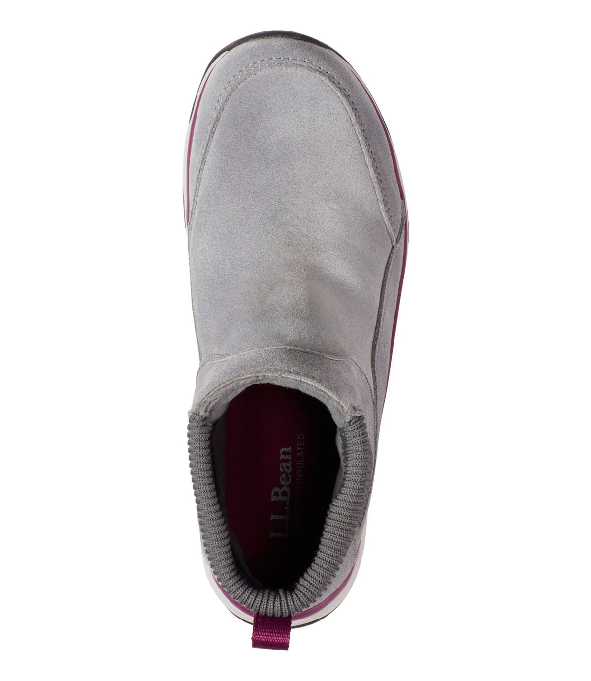 L.L.Bean Women's Snow Sneaker 5 Boots, Pull-On Frost Gray/Bramble Berry