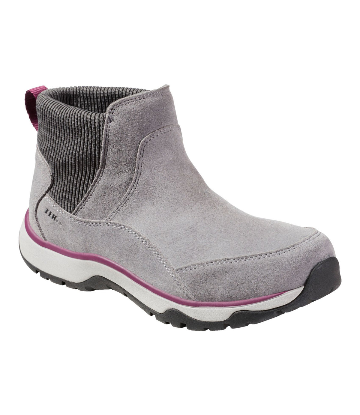 L.L.Bean Women's Snow Sneaker 5 Boots, Pull-On Frost Gray/Bramble Berry