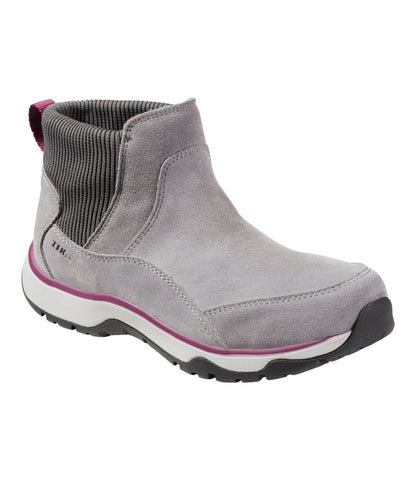 L.L.Bean Women's Snow Sneaker 5 Boots, Pull-On Frost Gray/Bramble Berry