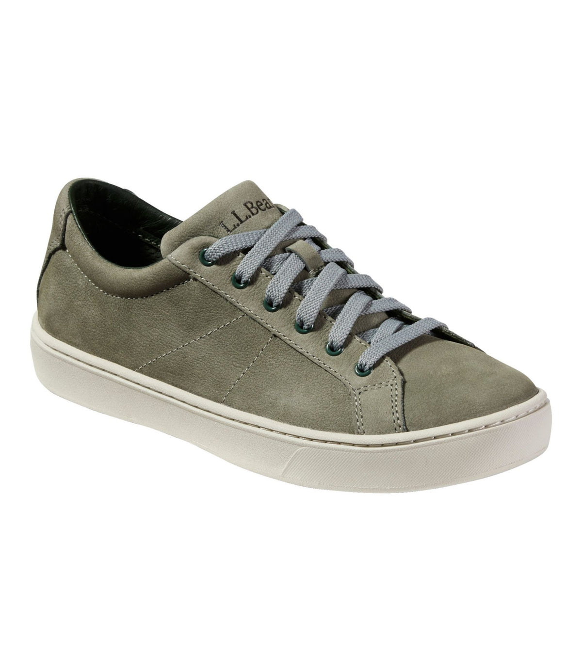 L.L.Bean Women's Eco Bay Oxfords, Nubuck Leather Classic Sage
