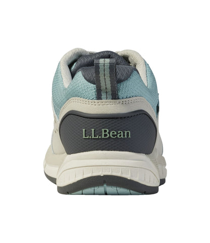 L.L.Bean Women's Bean's Comfort Fitness Walking Shoes, Waterproof Silver Birch/Smokey Blue