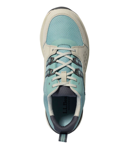 L.L.Bean Women's Bean's Comfort Fitness Walking Shoes, Waterproof Silver Birch/Smokey Blue