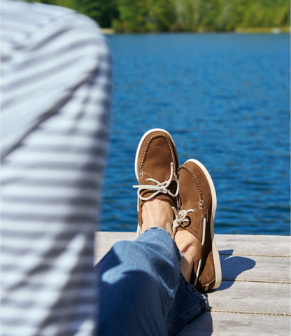 L.L.Bean Women's Casco Bay Boat Mocs Brown Suede