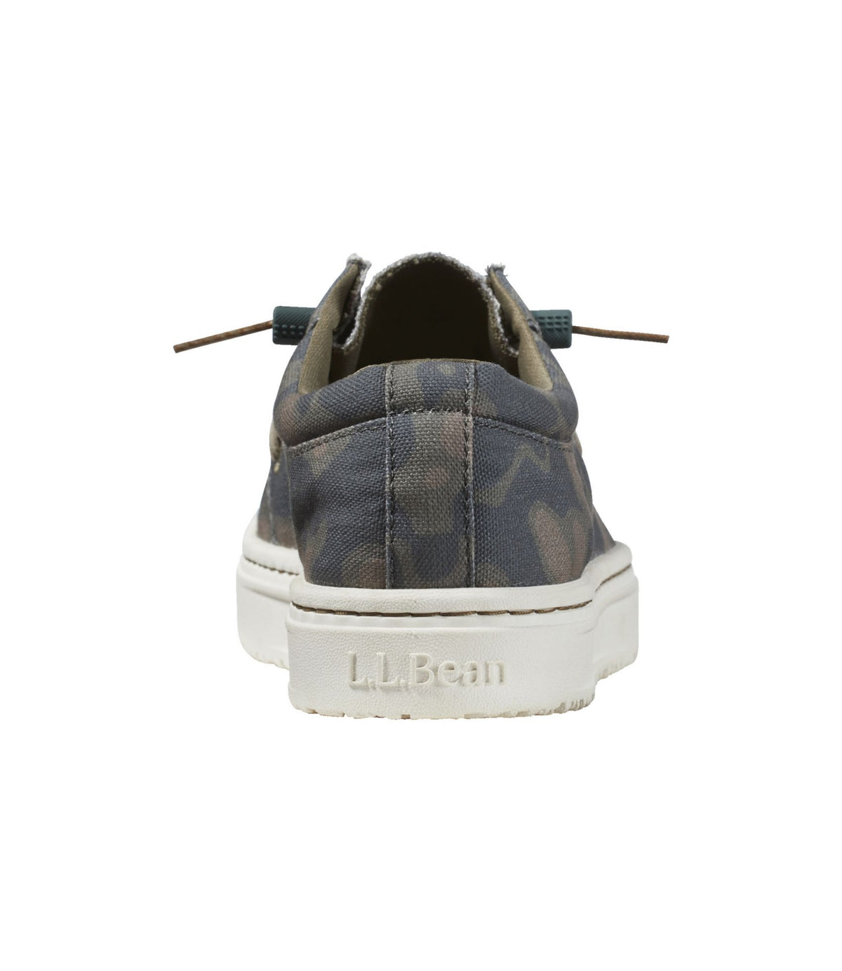 L.L.Bean Women's Higgins Beach 4-Eye Slip-Ons, Print Deep Olive Camo