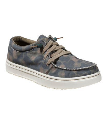 L.L.Bean Women's Higgins Beach 4-Eye Slip-Ons, Print Deep Olive Camo