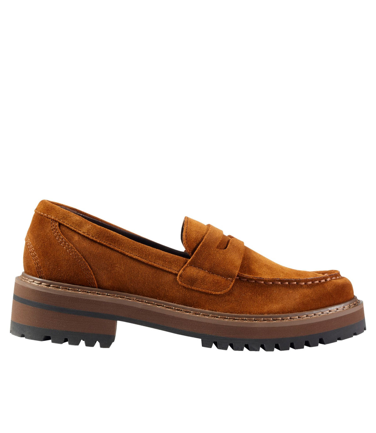 L.L.Bean Women's Camden Hills Penny Loafers, Suede Syrup