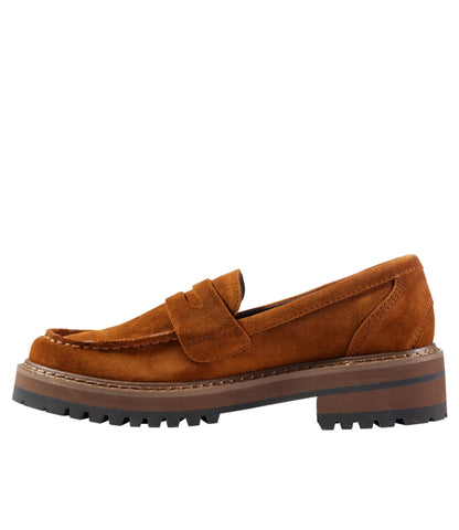 L.L.Bean Women's Camden Hills Penny Loafers, Suede Syrup