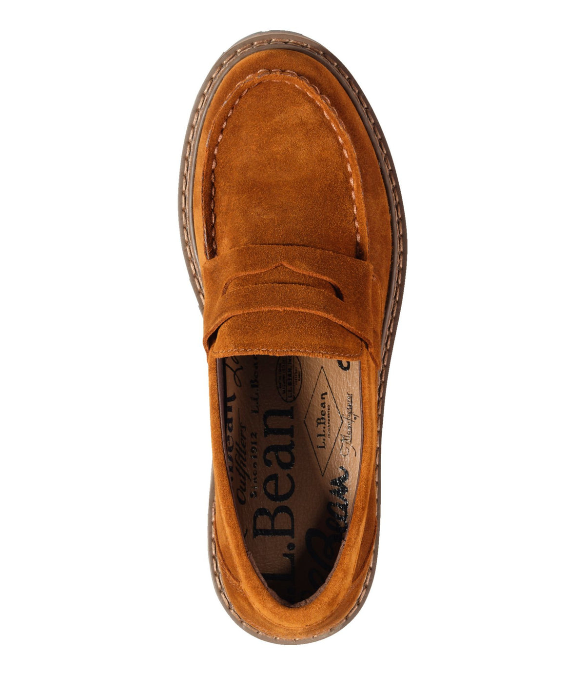 L.L.Bean Women's Camden Hills Penny Loafers, Suede Syrup
