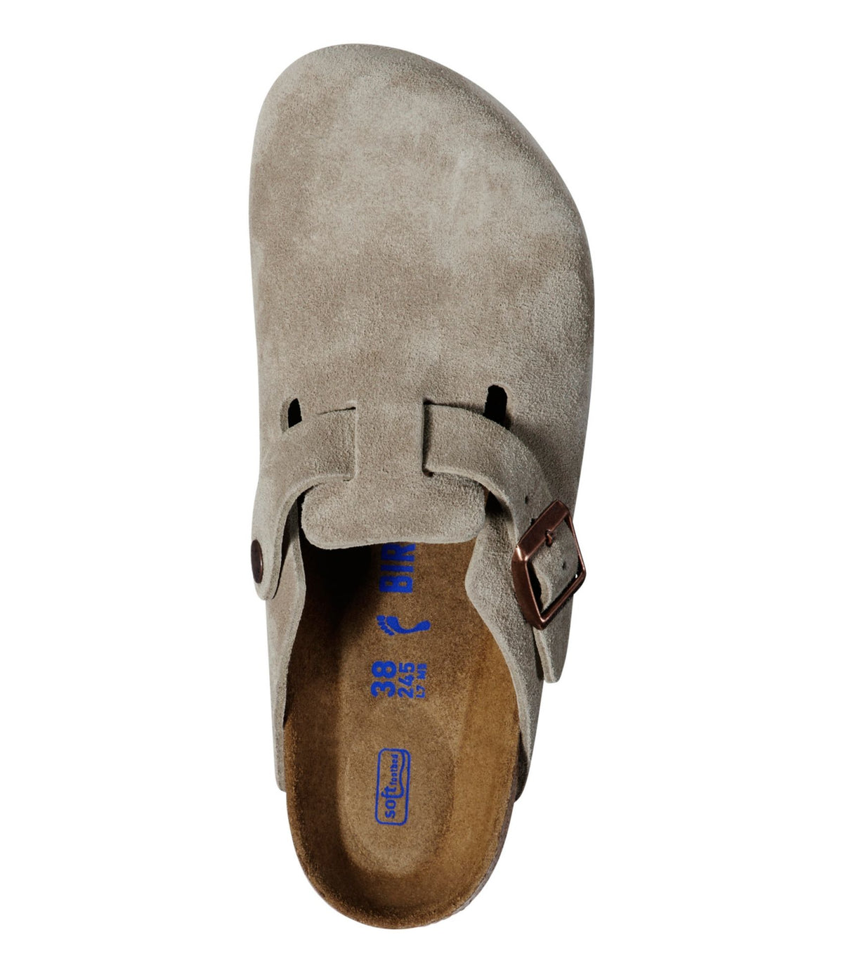 L.L.Bean Women's Birkenstock Boston Clogs, Suede Soft Footbed Taupe