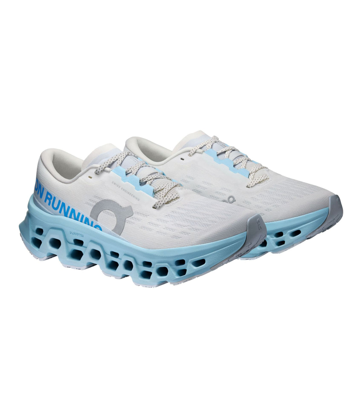 L.L.Bean Women's On Cloudmonster 3 Running Shoes Ivory/Topaz