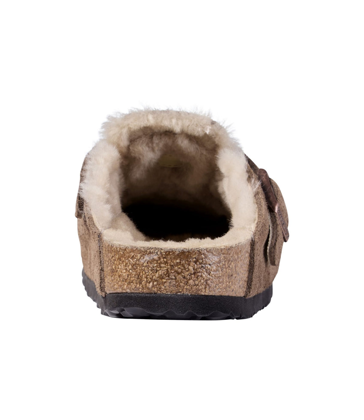 L.L.Bean Women's Birkenstock Boston Clogs, Suede Shearling Dark Tea