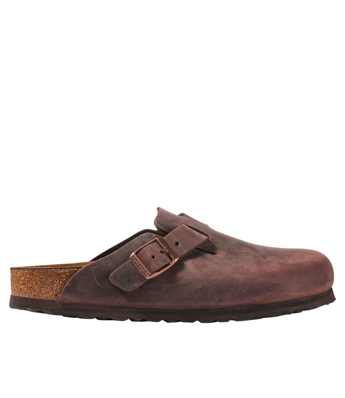 L.L.Bean Women's Birkenstock Boston Clogs, Oiled Leather Soft Footbed Habana