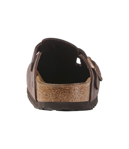 L.L.Bean Women's Birkenstock Boston Clogs, Oiled Leather Soft Footbed Habana