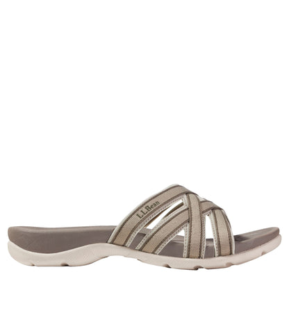 L.L.Bean Women's Boothbay Slide Sandals Dark Cement
