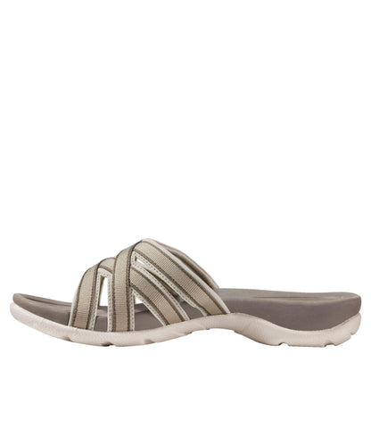 L.L.Bean Women's Boothbay Slide Sandals Dark Cement