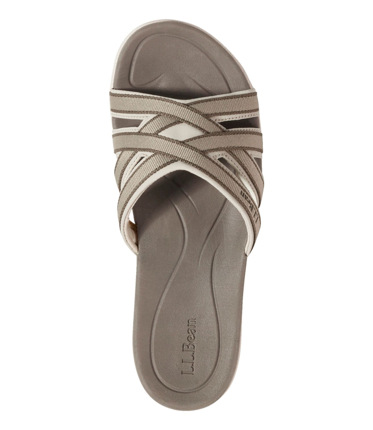 L.L.Bean Women's Boothbay Slide Sandals Dark Cement