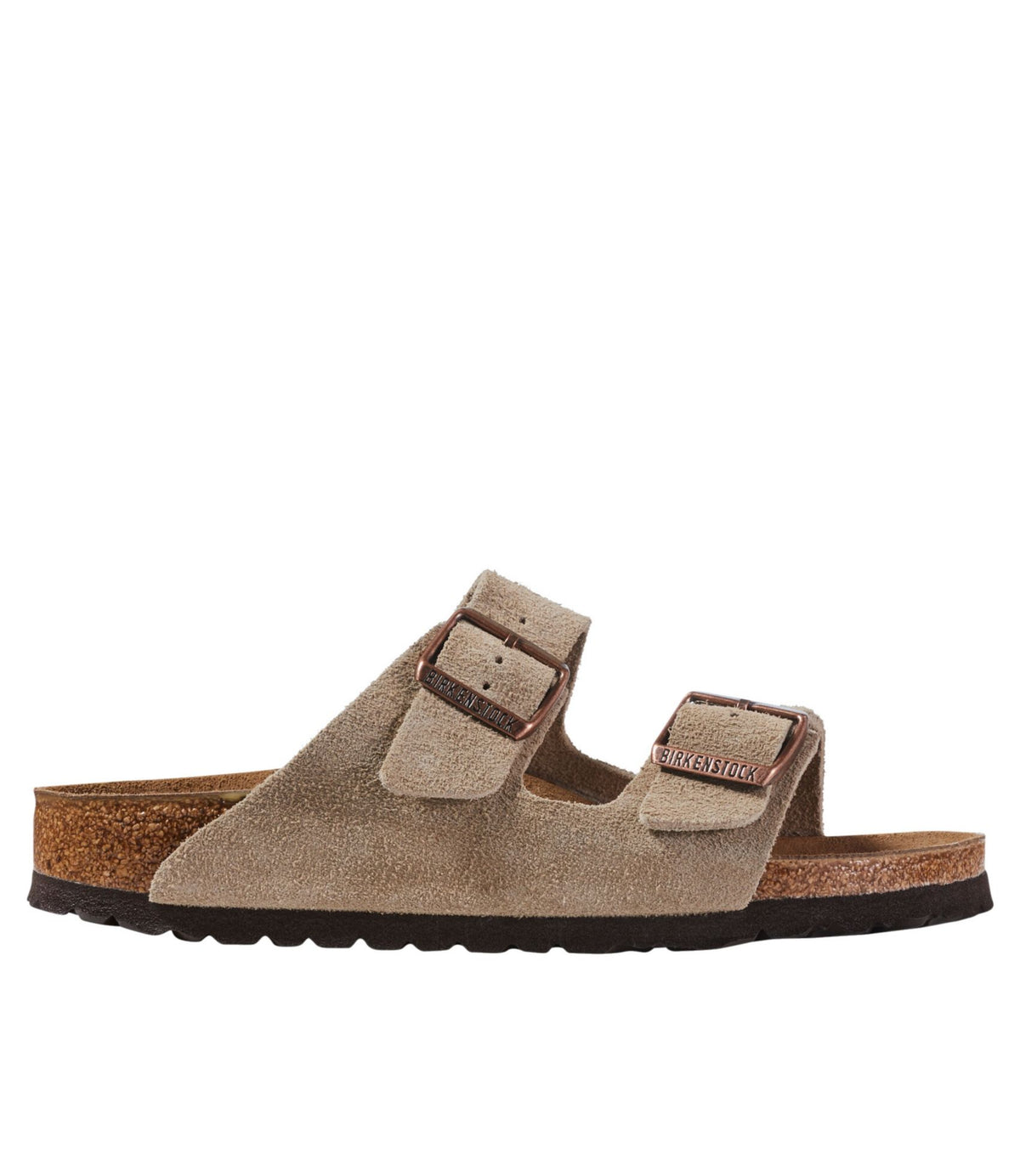 L.L.Bean Women's Birkenstock Arizona Sandals, Suede, Classic Footbed Taupe