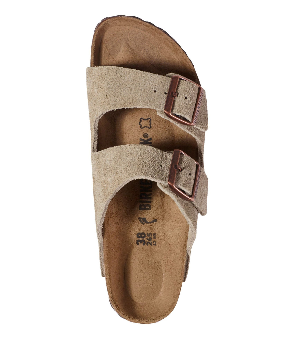 L.L.Bean Women's Birkenstock Arizona Sandals, Suede, Classic Footbed Taupe