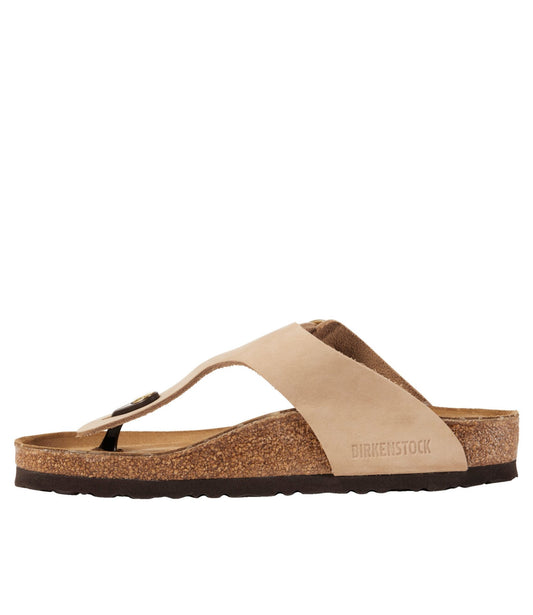 L.L.Bean Women's Birkenstock Big Buckle Gizeh Sandals, Nubuck Sandcastle