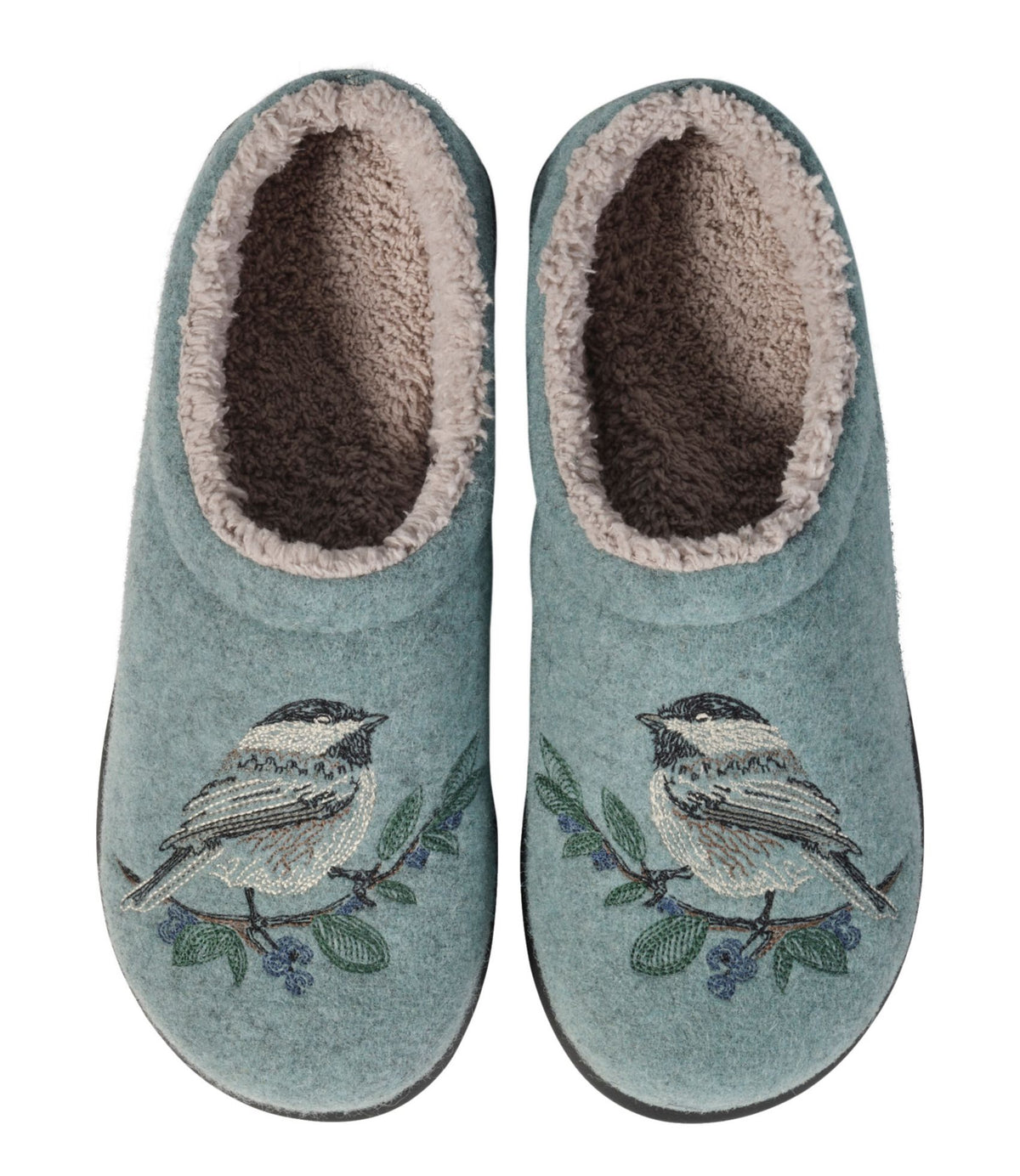 L.L.Bean Women's Daybreak Scuffs, Motif Faded Sage/Chickadee