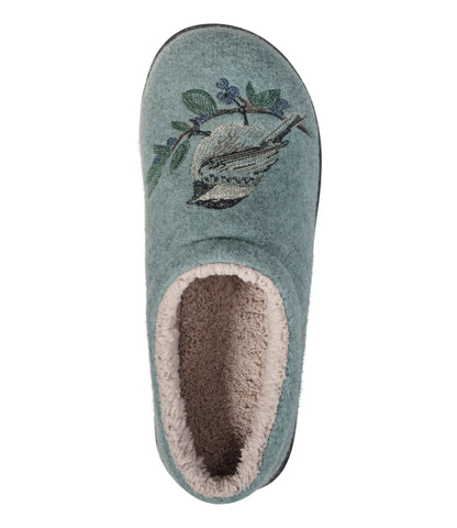 L.L.Bean Women's Daybreak Scuffs, Motif Faded Sage/Chickadee