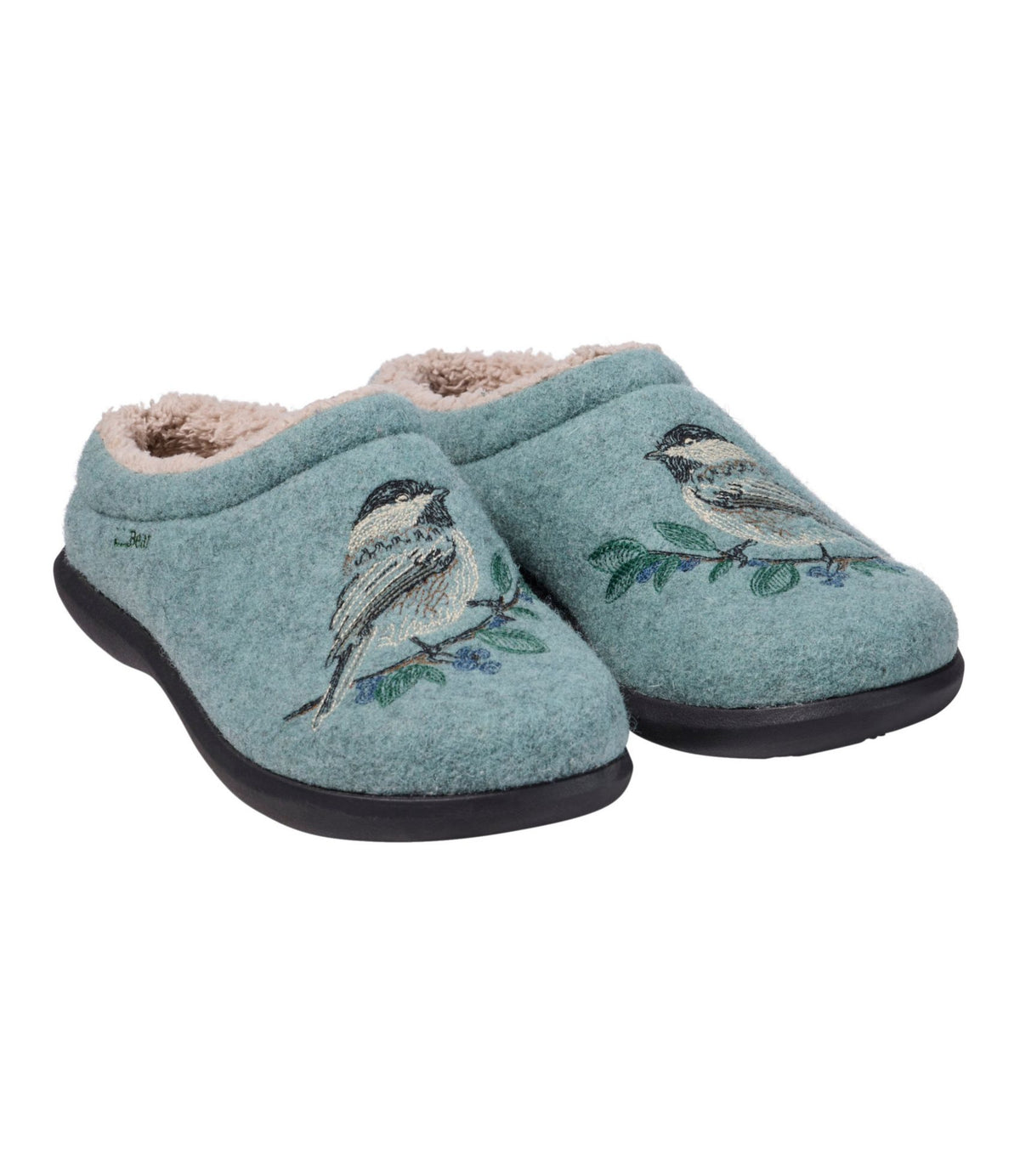 L.L.Bean Women's Daybreak Scuffs, Motif Faded Sage/Chickadee