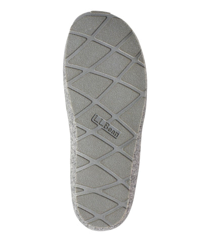 L.L.Bean Women's Sweater Fleece Slipper Scuff Gray Heather