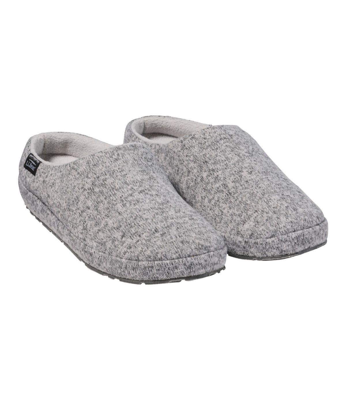 L.L.Bean Women's Sweater Fleece Slipper Scuff Gray Heather