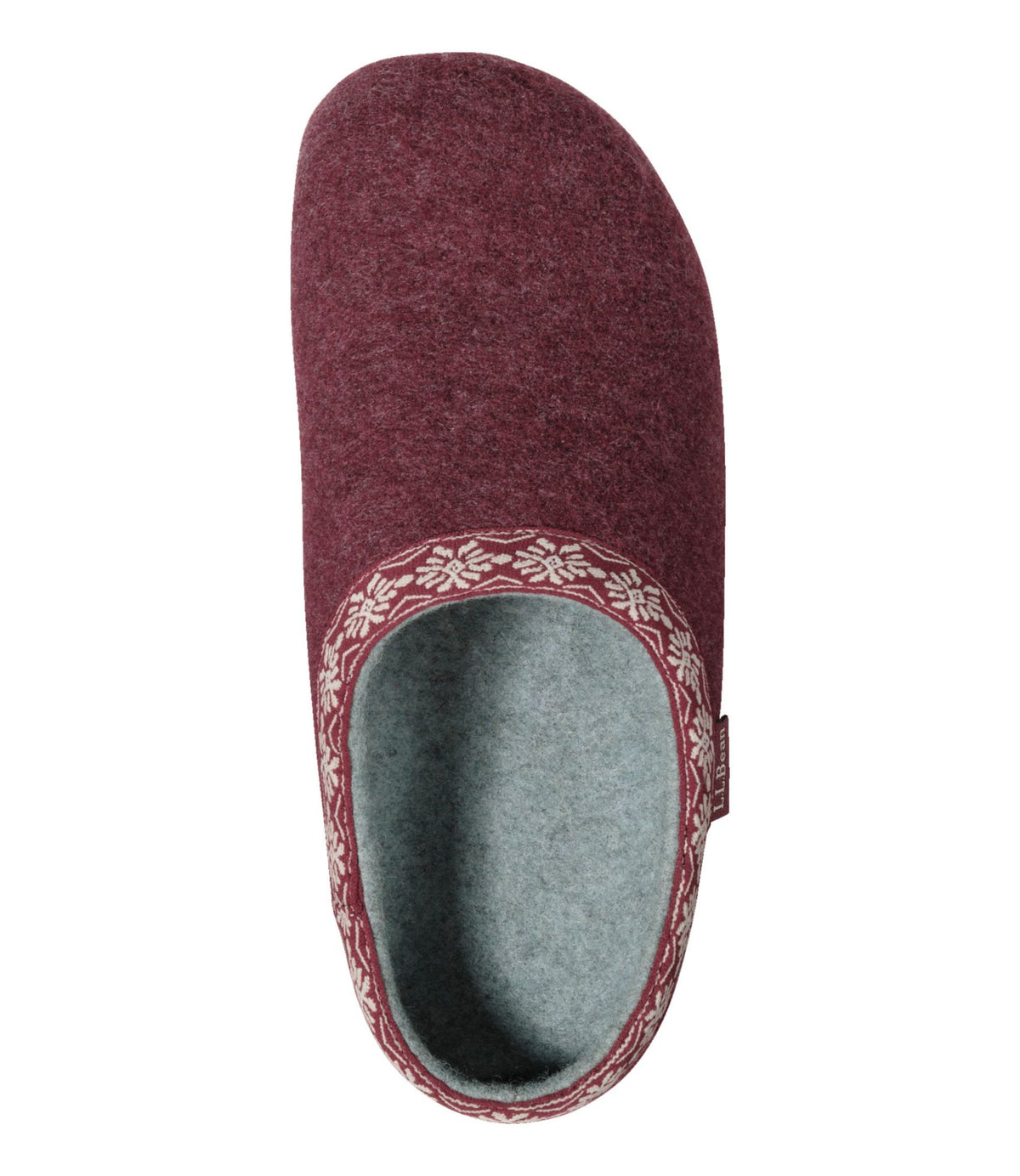 L.L.Bean Women's L.L.Bean Wool Slipper Clog Deepest Red