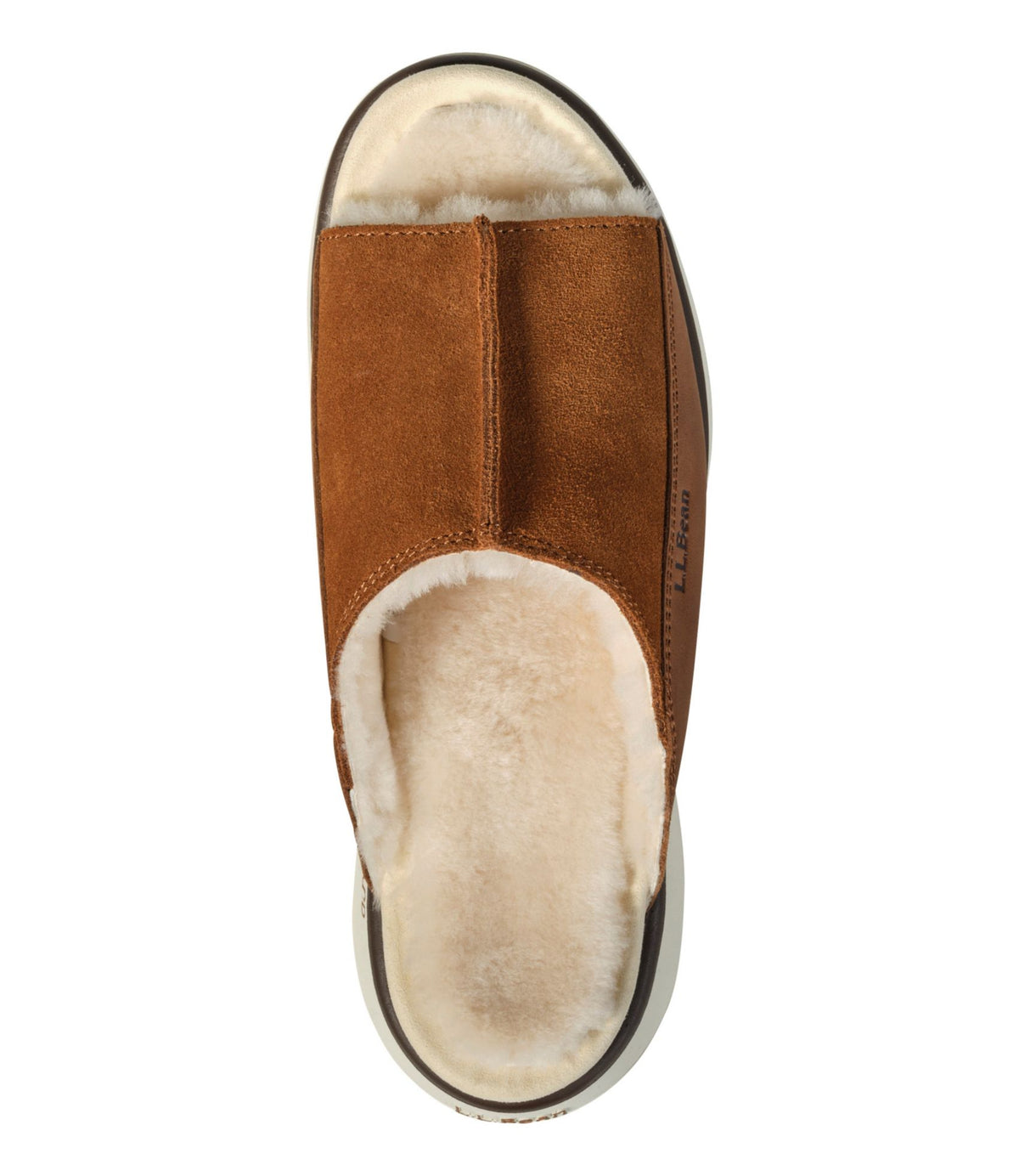 L.L.Bean Women's Freeport Slides, Shearling-Lined Saddle