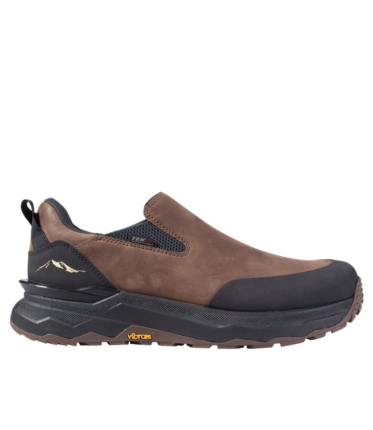 L.L.Bean Men's NextVenture Waterproof Slip-On Shoes, Leather Deepest Brown Nubuck