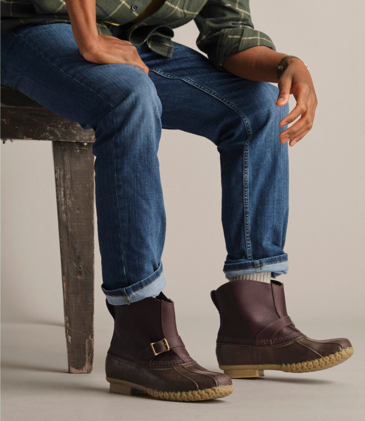 L.L.Bean Men's Bean Boots, 9" Unlined Lounger Brown