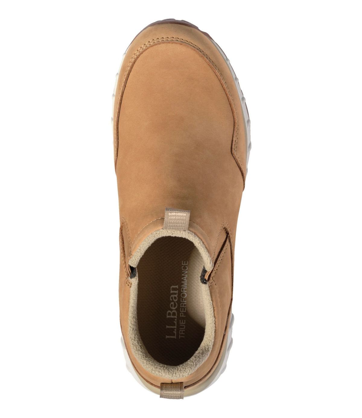 L.L.Bean Men's Snow Sneaker 5 Leather Slip-Ons Barley