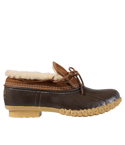 L.L.Bean Men's Bean Boots, Shearling-Lined Rubber Mocs Allspice/Bean Boot Brown/Gum